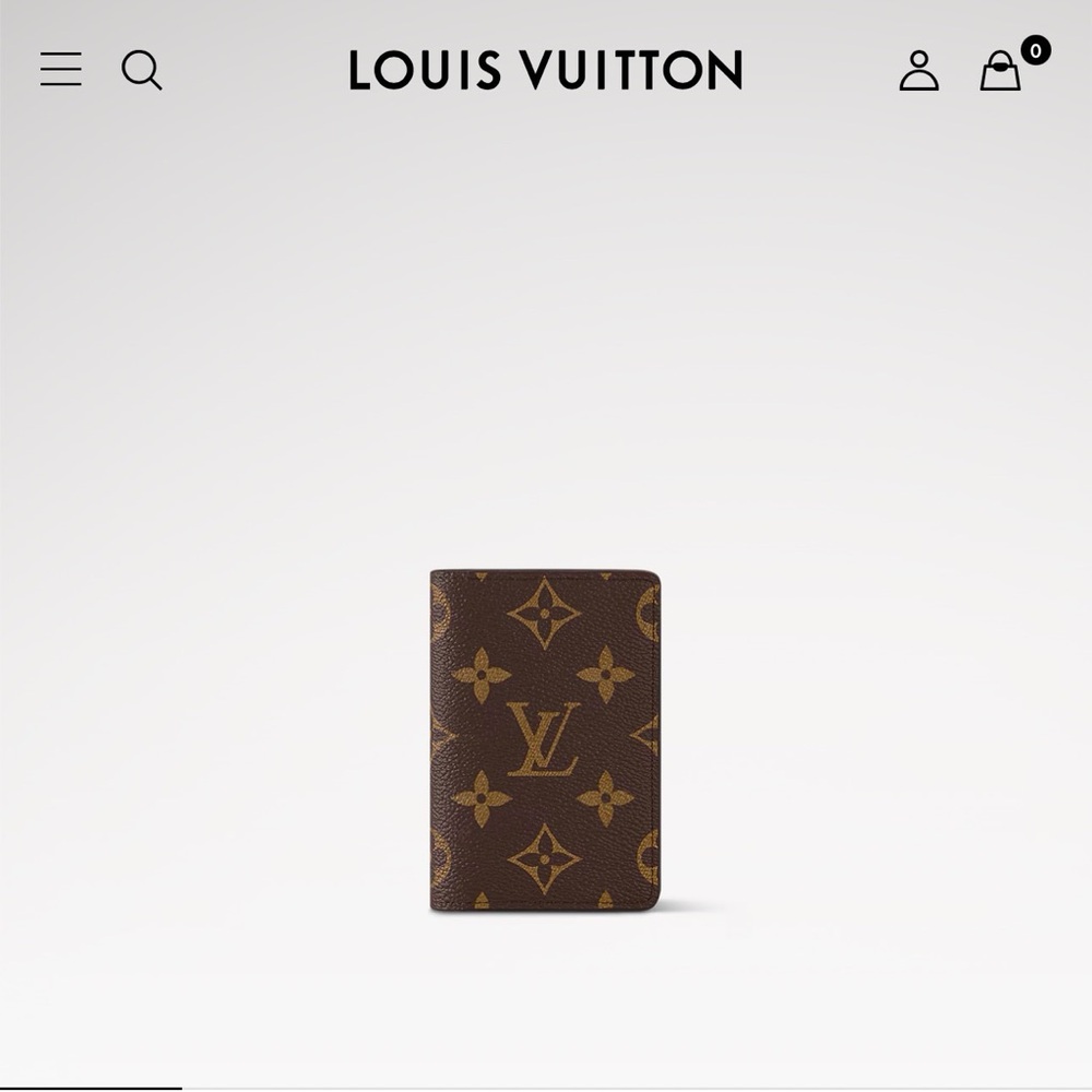Louis Vuitton Brown and Gold Monogram Card Case - Picture 5 of 5